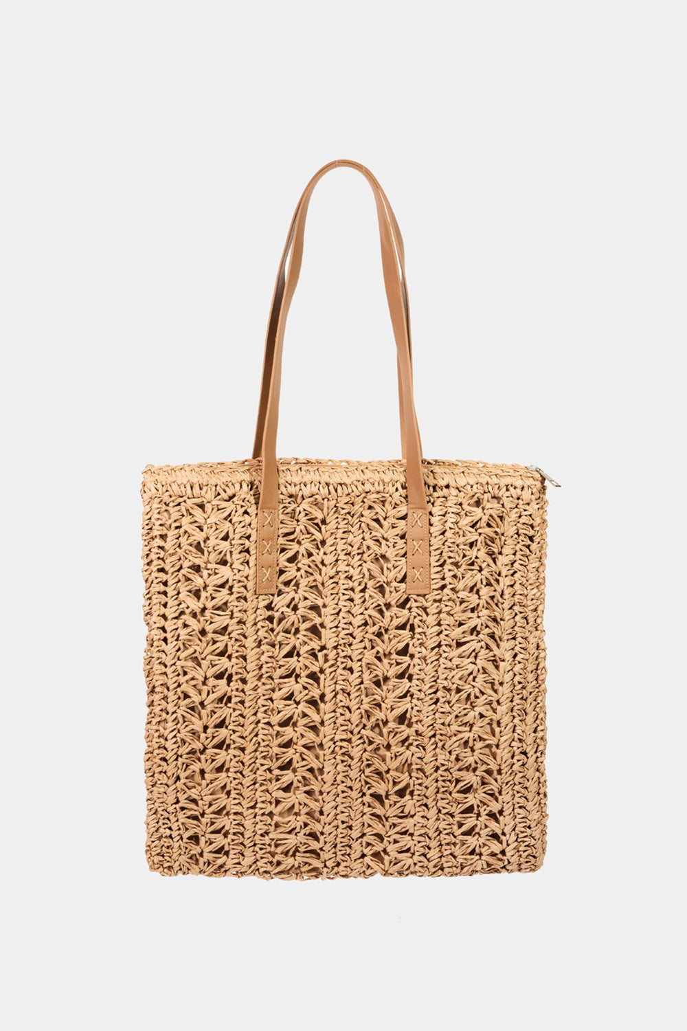 Fame Straw Braided Tote Bag